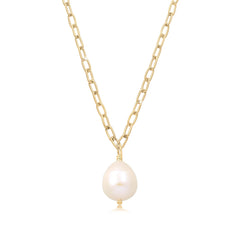 Elli 925 Sterling Silver Pearl Necklace with Pearl 2004-BF-0007727-001