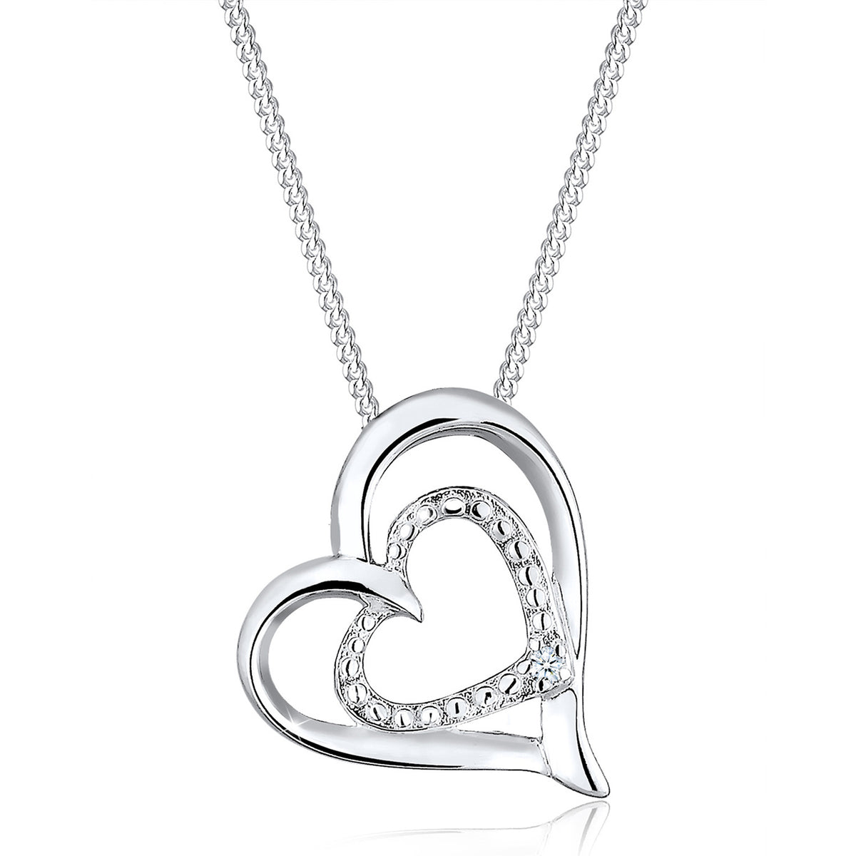 Elli 925 Sterling Silver Necklace with Diamond (0.015 ct) 2004-BF-0008289-001