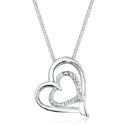 Elli 925 Sterling Silver Necklace with Diamond (0.015 ct) 2004-BF-0008289-001