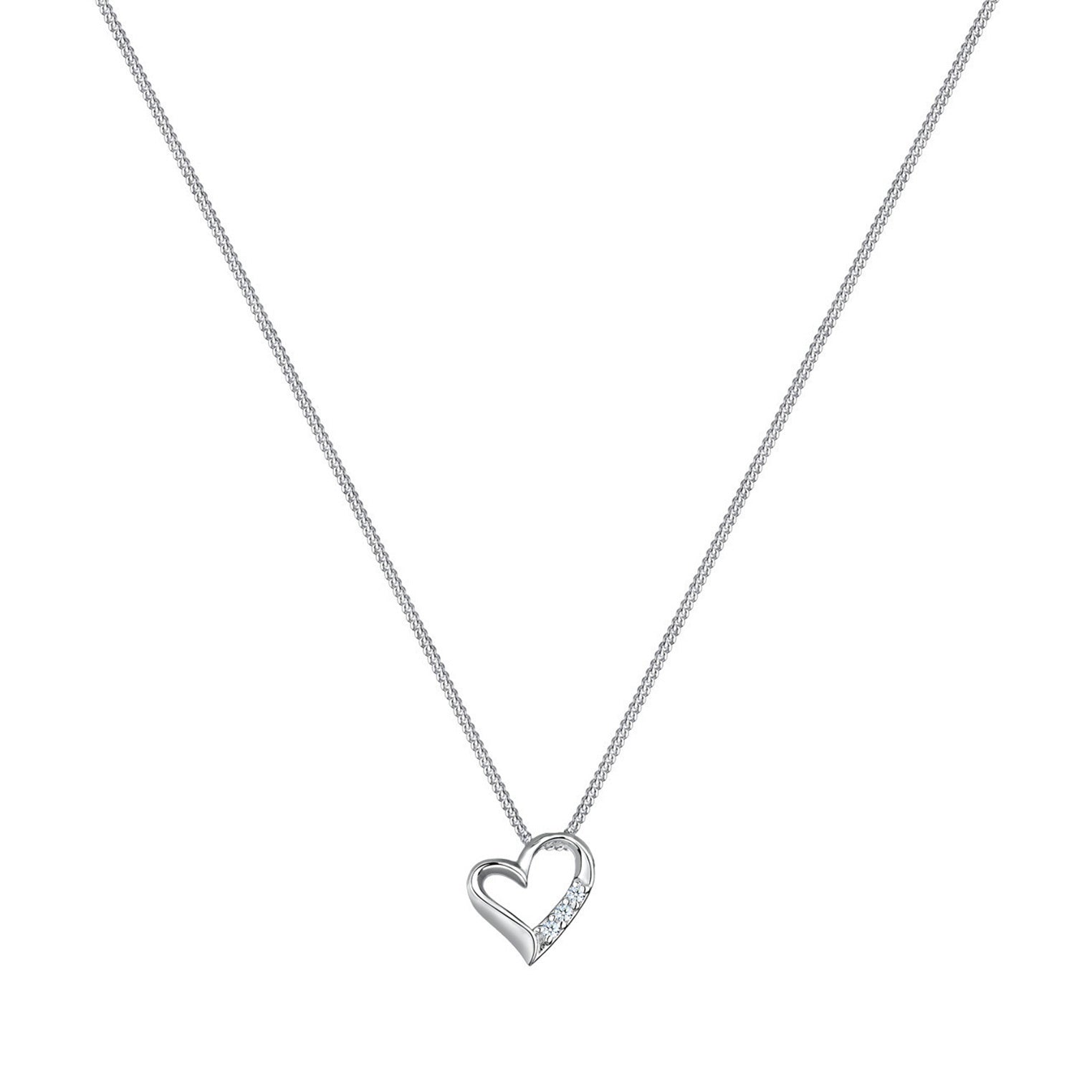 Elli 925 Sterling Silver Necklace with Diamond (0.045 ct) 2004-BF-0007552-001