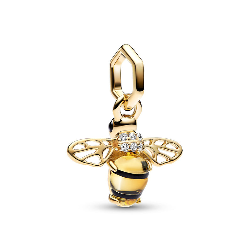 Pandora Moments Bee Charm 762672C01with14 Carat Gold Plating-zoom-