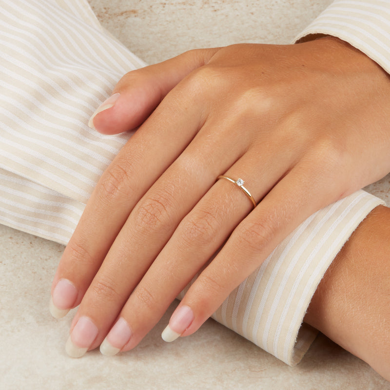 Blush 14 Karaat Gouden Ring1200YZI/46 (Maat: 46)-zoom-