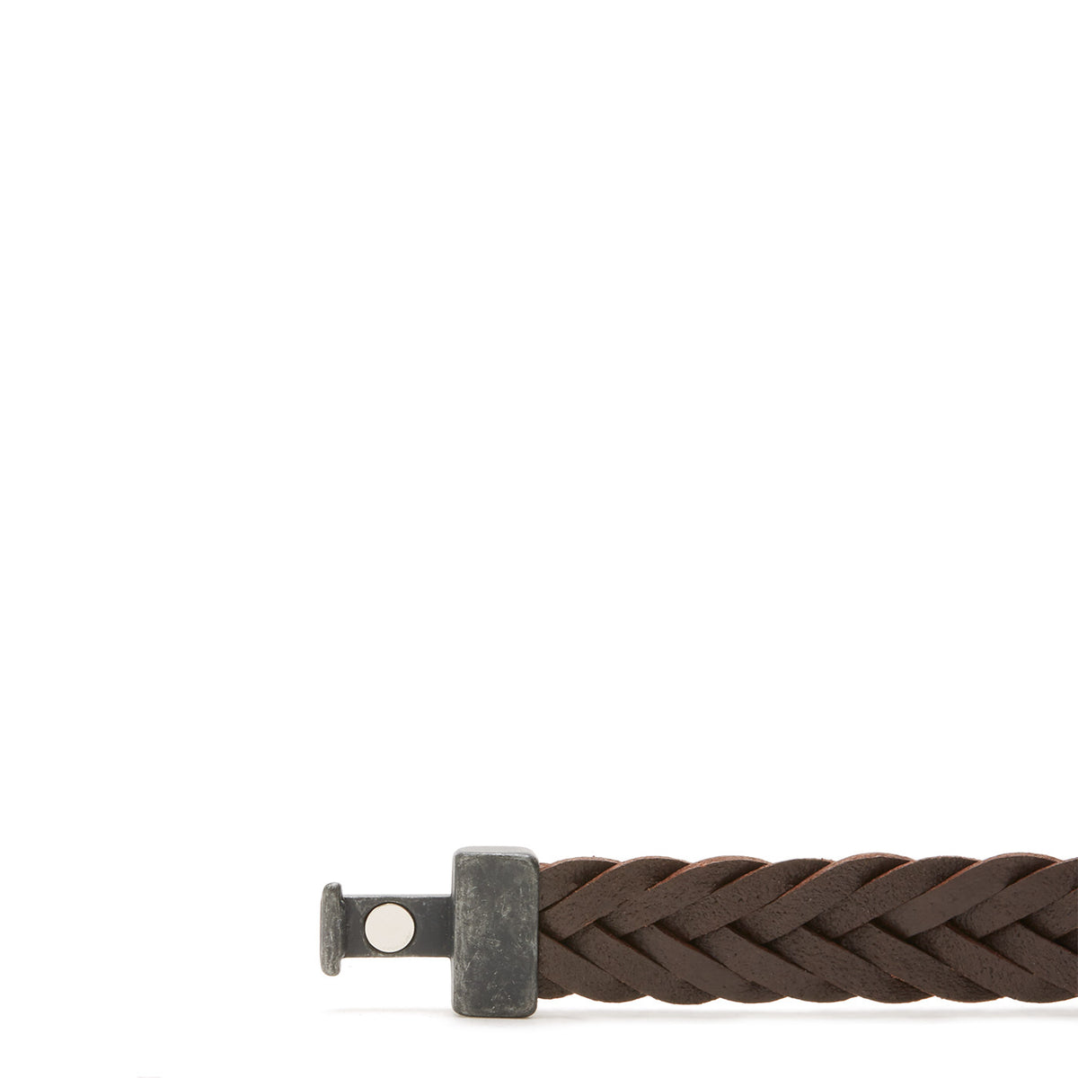 Josh Vintage Black-Brown Armband 24832-VB-BROWN-M (Lengte: 21.00 cm)