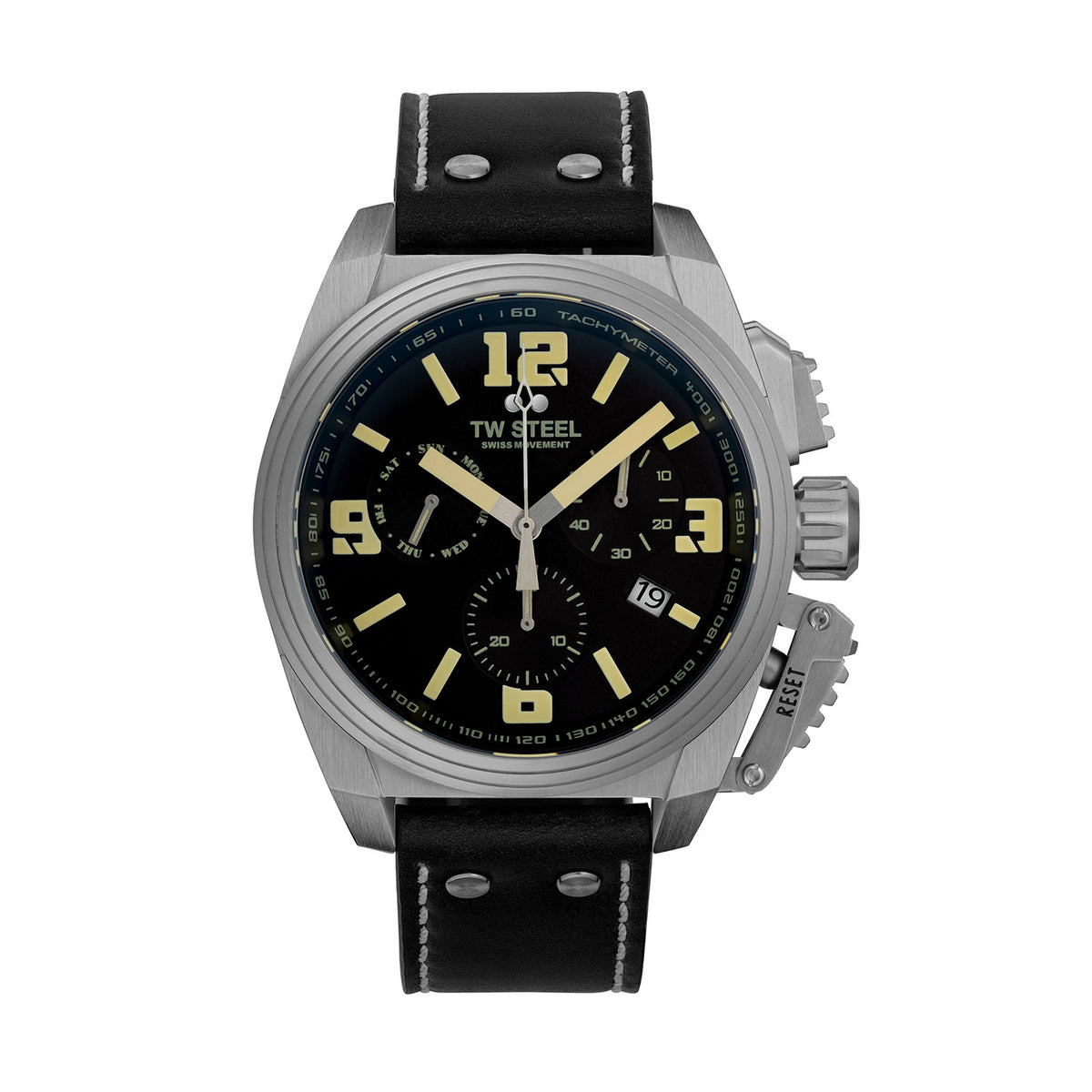TW Steel Swiss Canteen Black Men's Watch 2002-TW1111