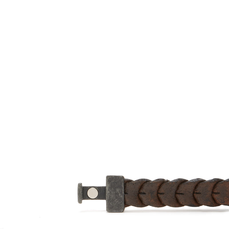 Josh Vintage Black Brown Armband 24941-BRA-VB/BROWN/L-zoom-