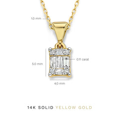 Isabel Bernard De la Paix Maxime 14 Carat Golden Necklace | diamond 0.11 ct | IBD350017