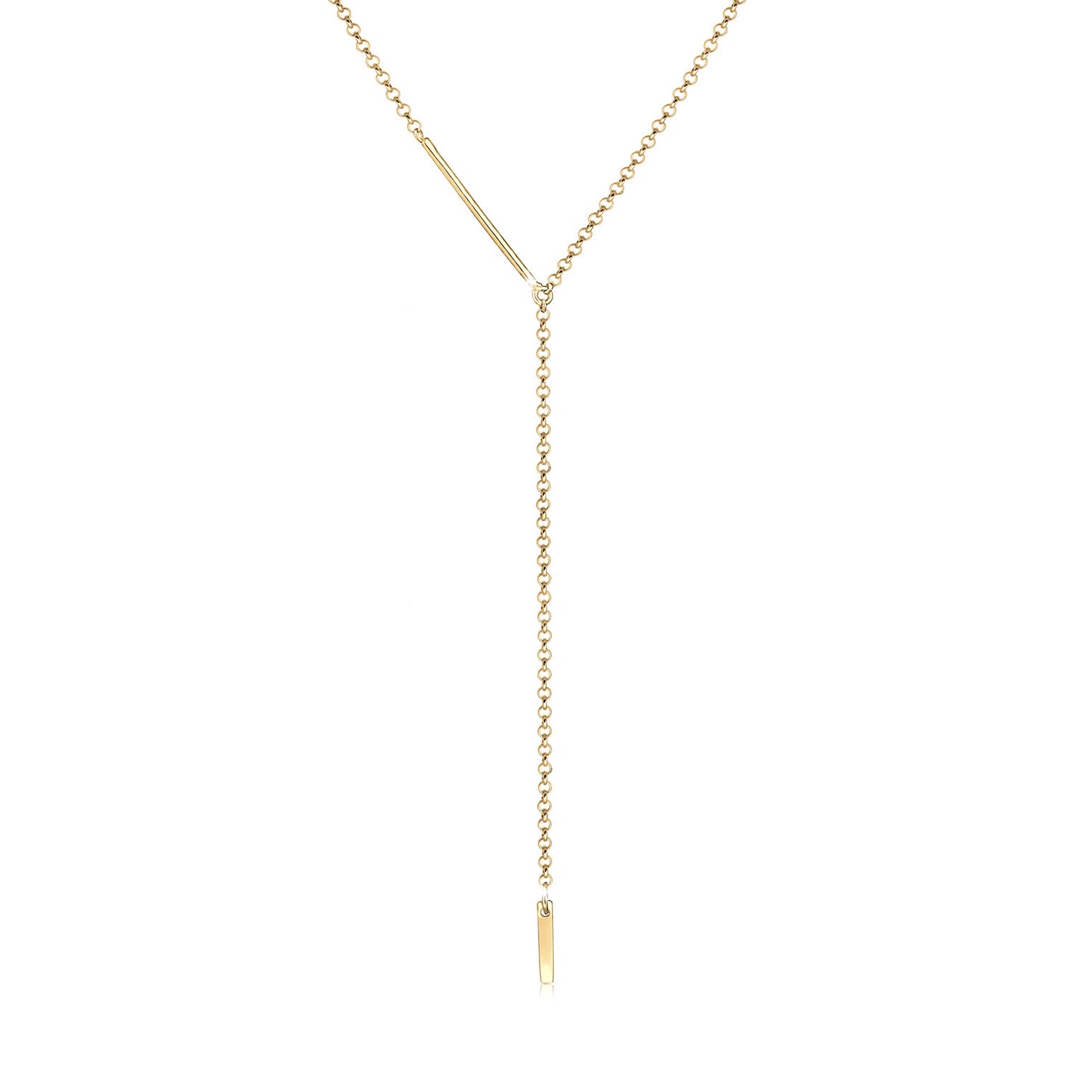 Elli 925 Sterling Silver Y Chain Necklace 2004-BF-0007738-001