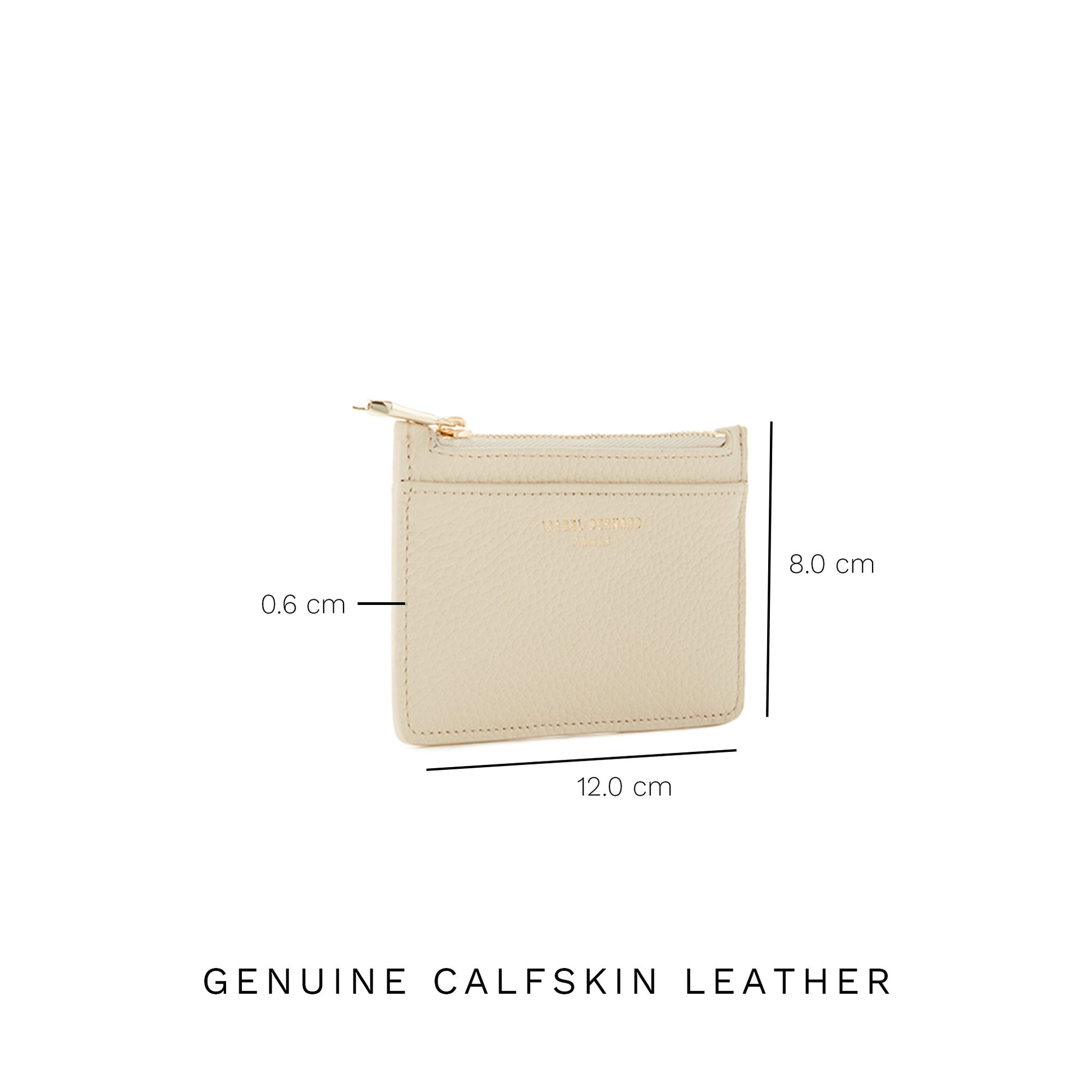 Isabel Bernard Honoré Aveline crème Leather Card Holder made of Calfskin IB27021