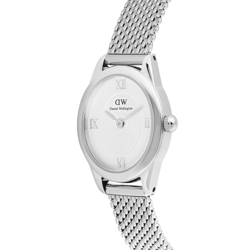 Daniel Wellington Ophelia Mini Mesh Witte Zilveren Dameshorloge DW00100938-zoom-