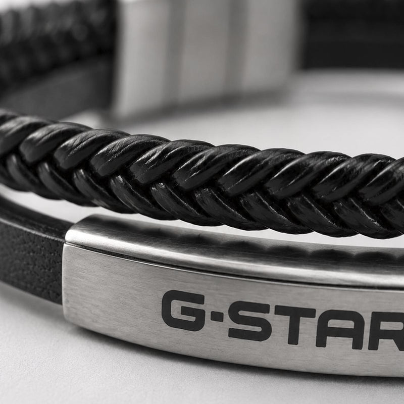 G-STAR Tether02P Zwart Leren Armband GSJ.109.01-zoom-