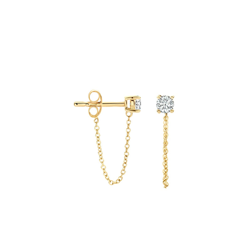 Blush 14 karaat Gouden Oorknoppen 7345YZI-zoom-