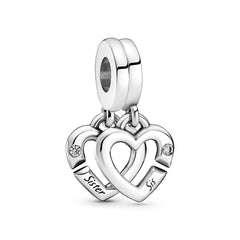 Pandora People Linked Sister Hearts Split Charm 799538C01