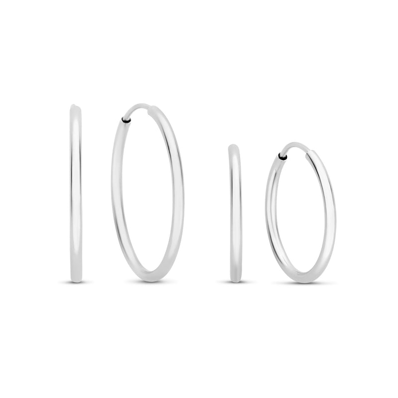 Isabel Bernard Cadeau d'Isabel 14 karaat witgouden oorbellen set IB90076-zoom-