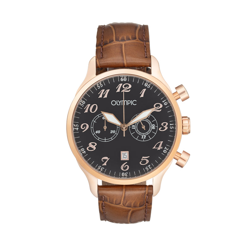 Olympic Zwart Heren Horloge 2002-OL82HDL004-zoom-