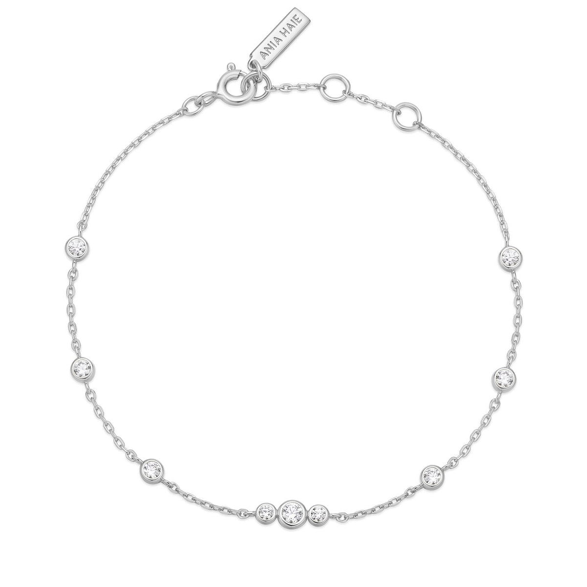 Ania Haie Miss Dainty 925 Sterling Silver Zirconia Bracelet AH-B065-03H