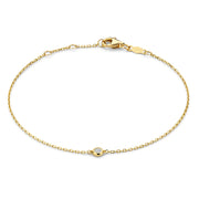 Isabel Bernard De la Paix Alfie 14 karaat gouden armband | diamant 0.05 ct | IBD320002