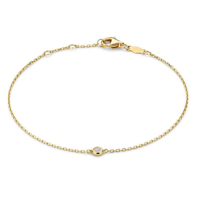 Isabel Bernard De la Paix Alfie 14 karaat gouden armband | diamant 0.05 ct | IBD320002-zoom-