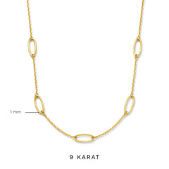 Beloro Jewels Regalo d'Amore 9 karat gold necklace and bracelet gift set BO90030