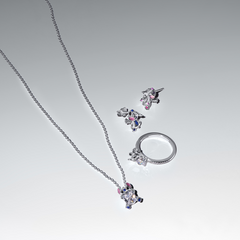 Pandora Collabs 925 Sterling Silver Disney Stitch Necklace 393743C01-45