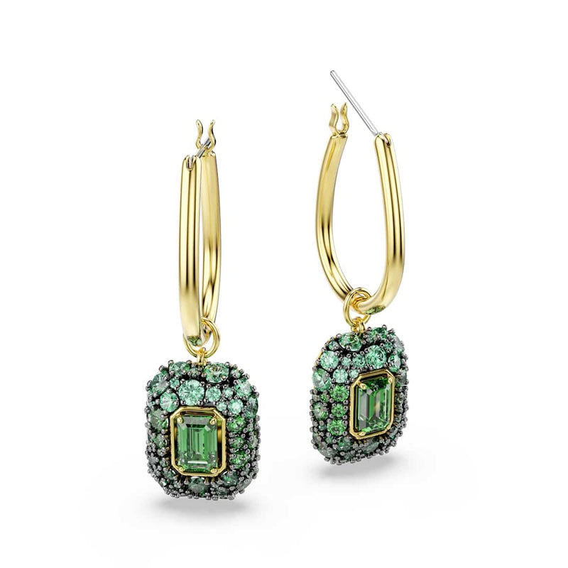 Swarovski Sublima Glam Gouden Oorbellen met Groene Kristal 5752890-zoom-