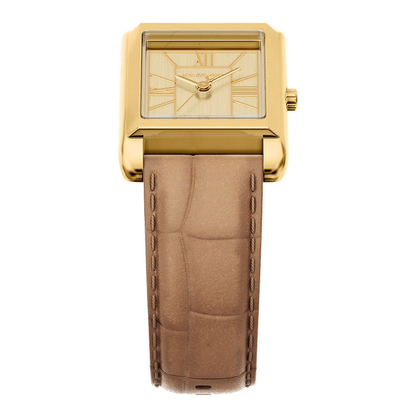 Michael Kors Essex Rectangular Gold Dial Watch MK7584