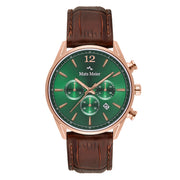 Mats Meier Grand Cornier Chrono Groen/Rosegoudkleurig horloge MM00114