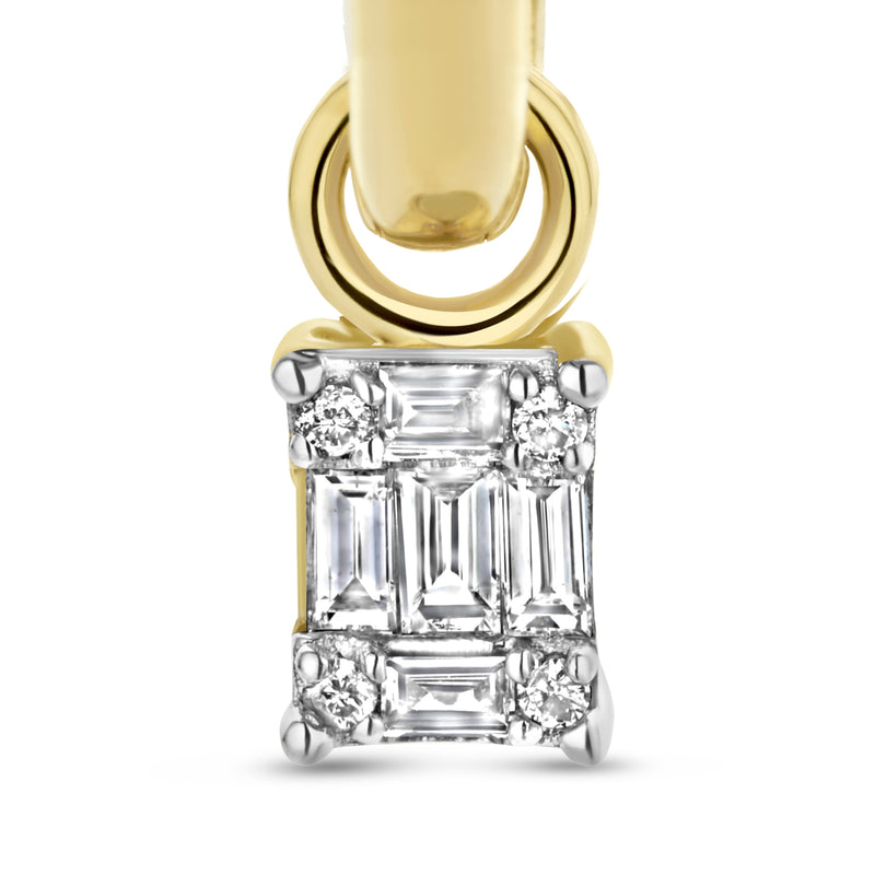 Isabel Bernard De la Paix Maxime 14 karaat gouden oorringen met diamant 0.26 ct IBD360019-zoom-