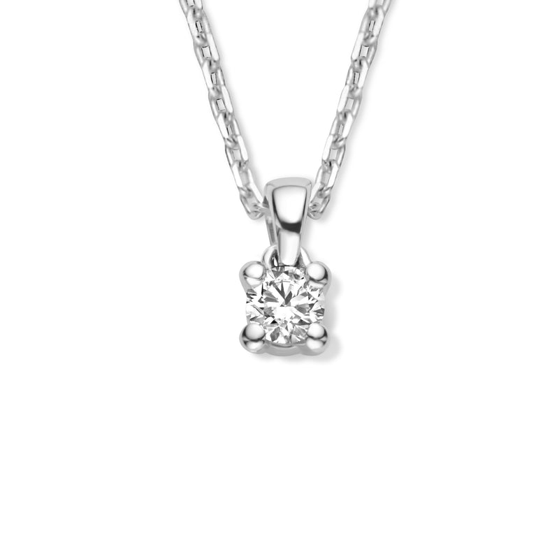 Isabel Bernard De la Paix Céline 14 karaat witgouden collier | diamant 0.05 ct | IBD350004-zoom-