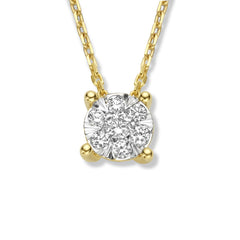 Isabel Bernard De la Paix Hanaé 14 Carat Golden Necklace | diamond 0.14 ct | IBD350008