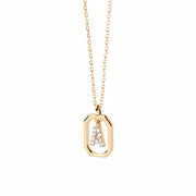 P D Paola 925 Sterling Silver Letter A Necklace CO01-512-U with 18K Gold Plating