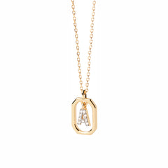 P D Paola Mini Letters 18 karat gold plated Necklace CO01-512-U