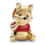 Pandora Disney 925 Sterling Silver Winnie The Pooh Bear Charm 762212C01with14K Gold Plating