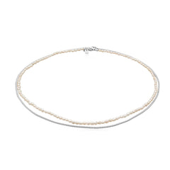 Kuzzoí 925 Sterling Silver Pearl Necklace 2004-BF-0007538-001