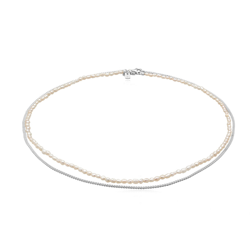 Kuzzoí 925 Sterling Silver Pearl Necklace 2004-BF-0007538-001-zoom-