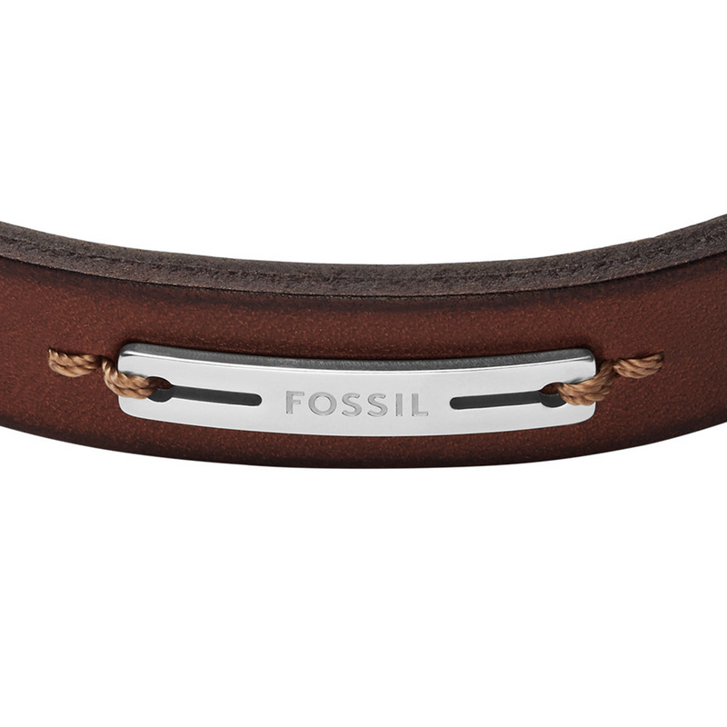 Fossil Machine Leather Men's Bracelet JF04963040-zoom-