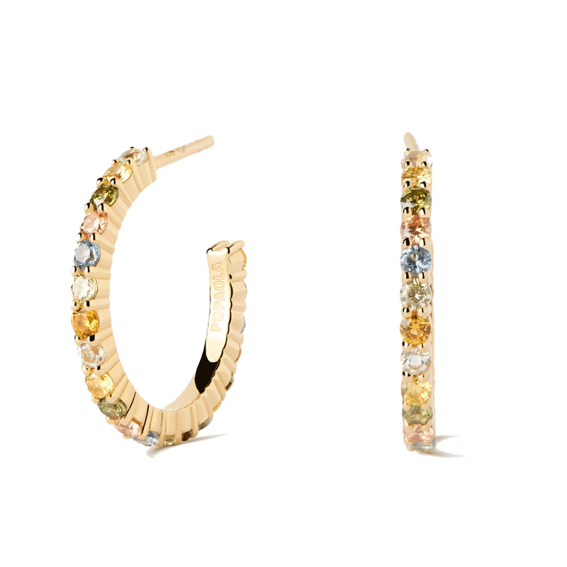 P D Paola Color 925 Sterling Silver Earrings with Gold Plating AR01-B96-U-zoom-