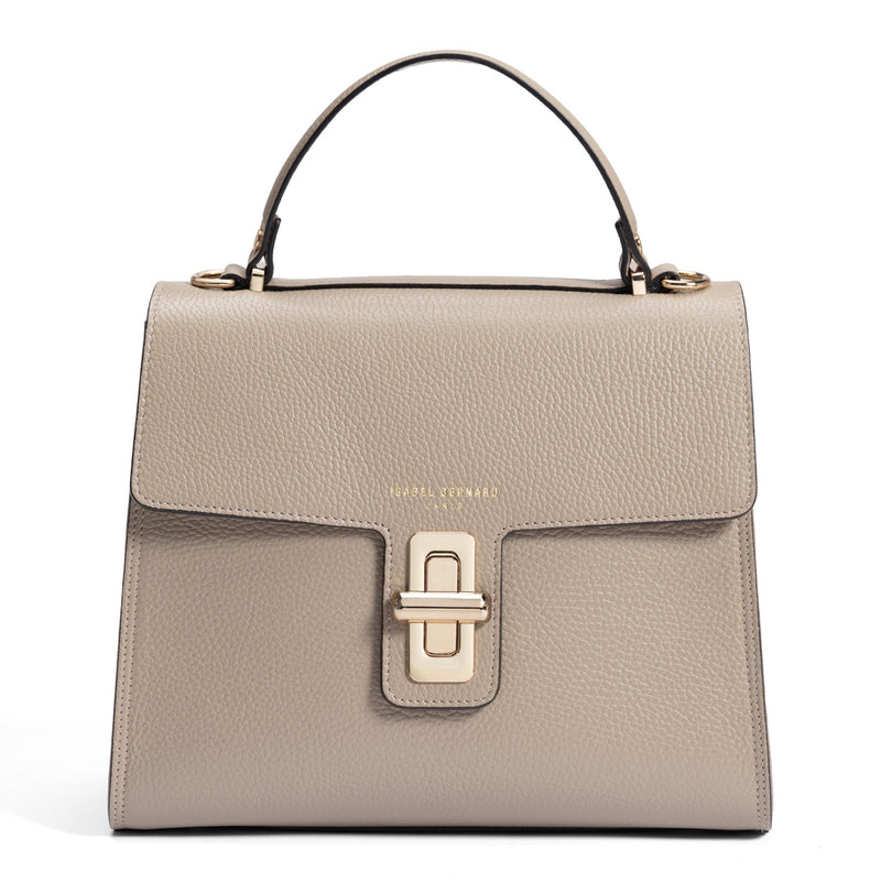 Femme Forte Simone Midi Taupe Handtas van Kalfsleer IB21127-078-zoom-
