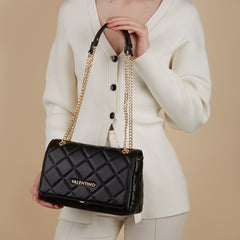 Valentino Bags Ocarina Black Shoulder Bag VBS3KK02RNERO