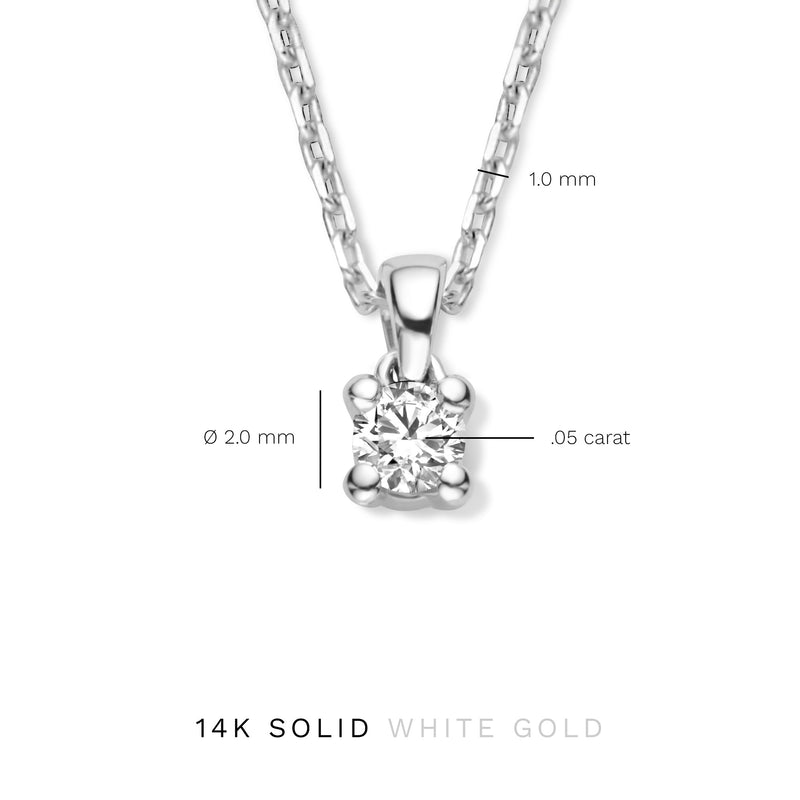 Isabel Bernard De la Paix Céline 14 karaat witgouden collier | diamant 0.05 ct | IBD350004-zoom-