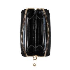 Isabel Bernard Honoré Jules Black Croco Zip Wallet IB23107