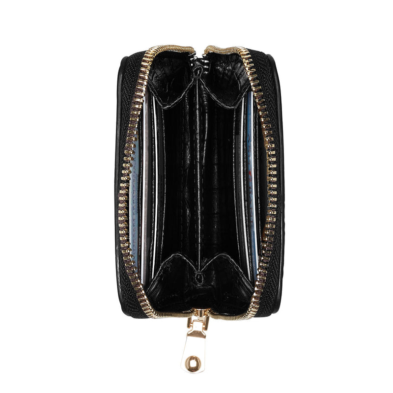 Isabel Bernard Honoré Jules Zwarte Croco Ritsportemonnee IB23107-zoom-