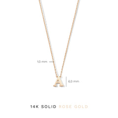 Isabel Bernard La Concorde Chloé 14 Carat Rosegold Initial Necklace IB340062-A