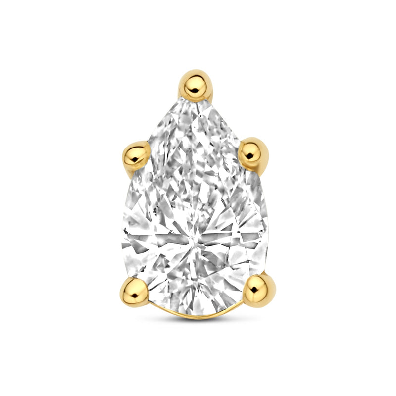 Isabel Bernard De la Paix Eloise 14 karaat gouden oorknop met diamant 0.2 karaat IBD360036-zoom-