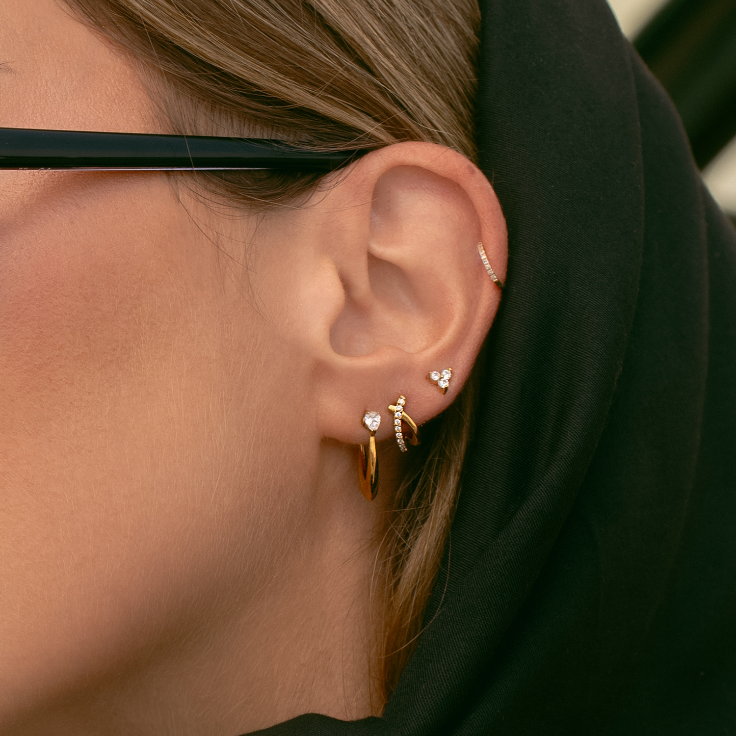 Mockberg Kenza Iris Gold Plated Earrings MB1689