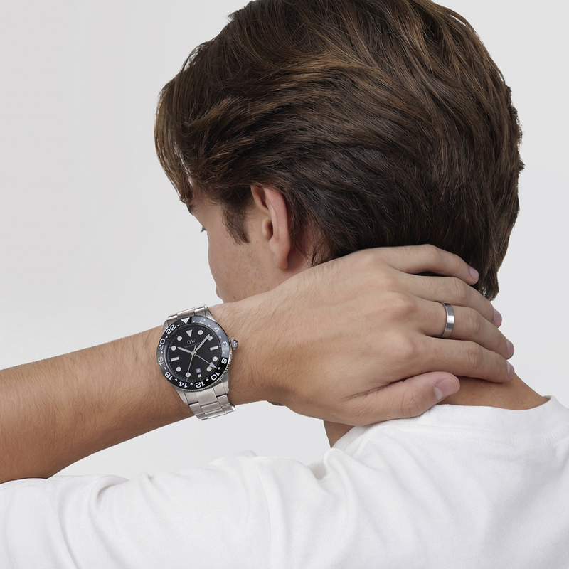 Daniel Wellington Iconic Link Zwarte Keramische Bezel Herenhorloge DW00100919-zoom-