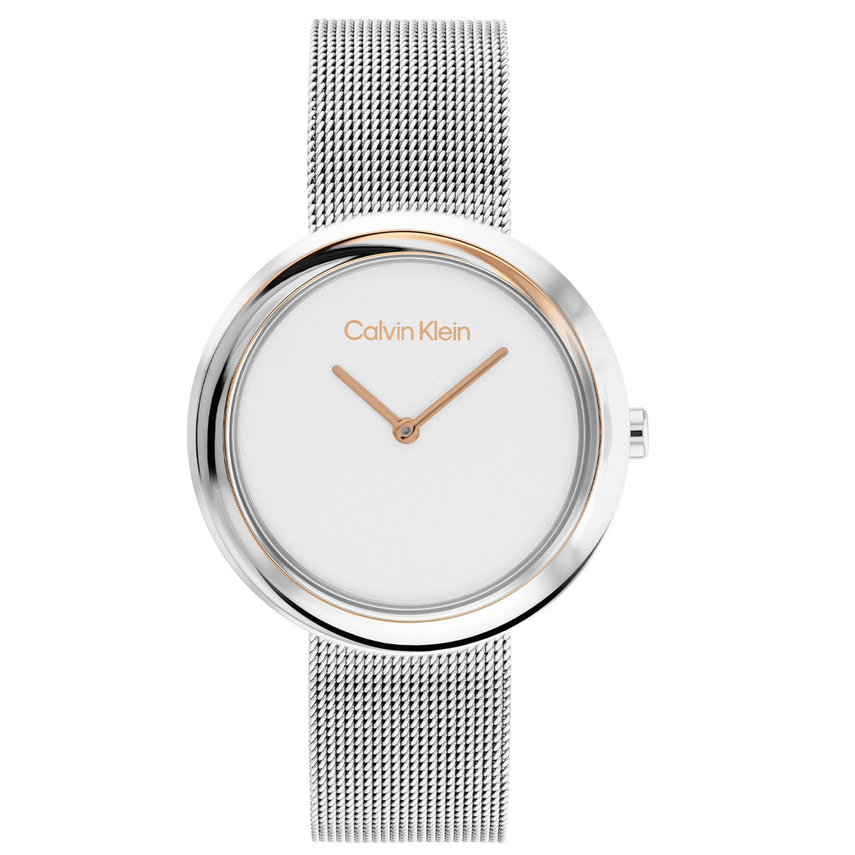 Calvin Klein Twisted Bezel Silver Women's Watch 2002-CK25200011