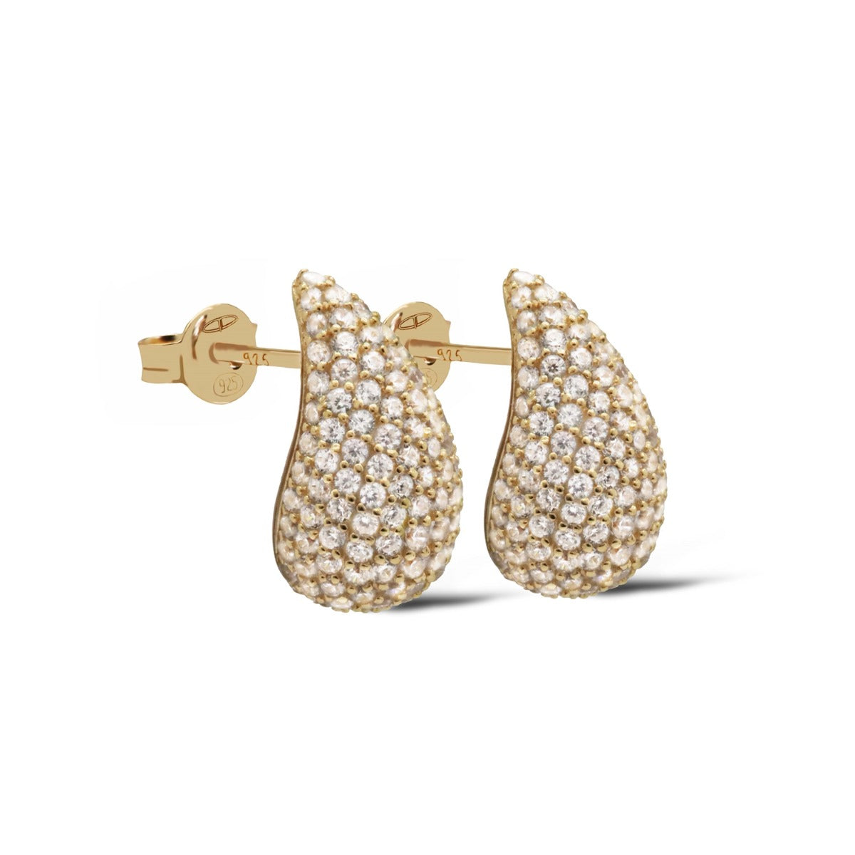 Karma 14 karat gold plated Ear Stud X162GP