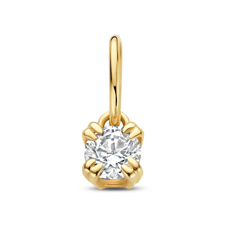 Isabel Bernard Le Marais Vierkante Zirkonia 14 karaat gouden bedel IB350061-zoom-