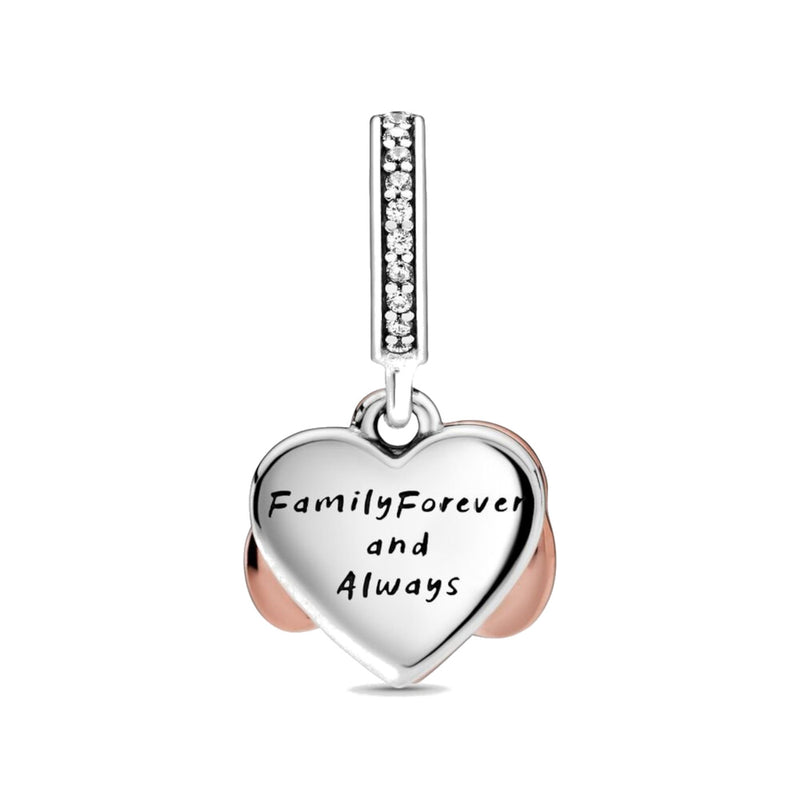 Pandora Moments 925 Sterling Silver Infinity Heart Charm with 14 Carat RoseGold Plating 788878C01-zoom-