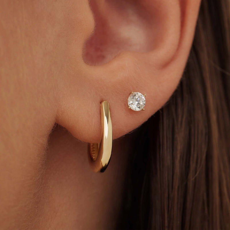 Isabel Bernard Cadeau d'Isabel 14 karaat gouden oorbellenset met schakels IB90183-zoom-